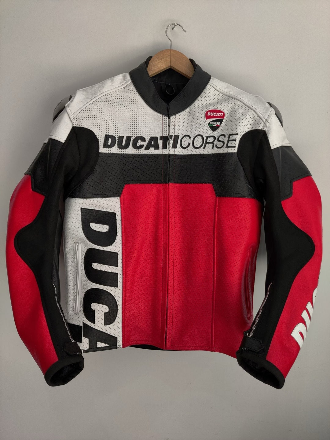 Ducati Corse C5 Jacket Motorbike Racing Leather Jacket Etsy