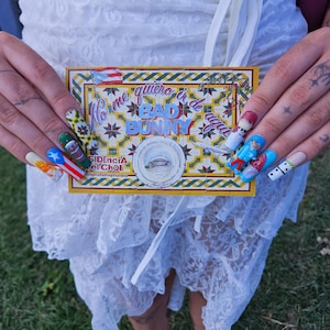 Bad Bunny inspired nails