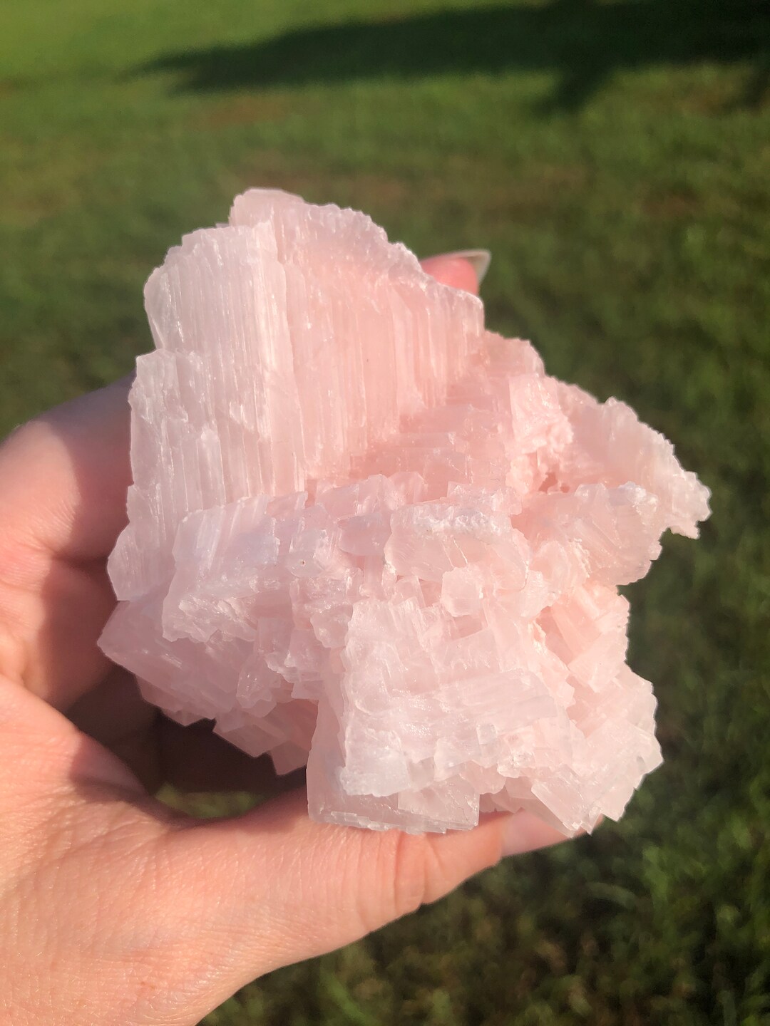Large Pink Halite Rose Rock Salt Crystal Searles Lake California Purify