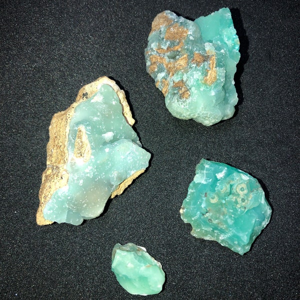 Electric Sky Blue Hemimorphite; Mfouati District, Republic of Congo; Palabanda Quarries; Sandstone Matrix Raw Crystal Teal Turquoise Celeste