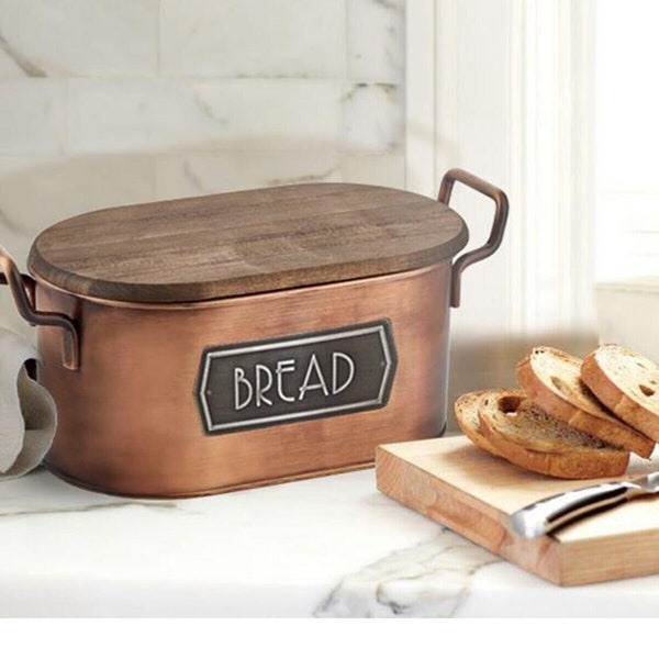 Copper Bread Box Etsy