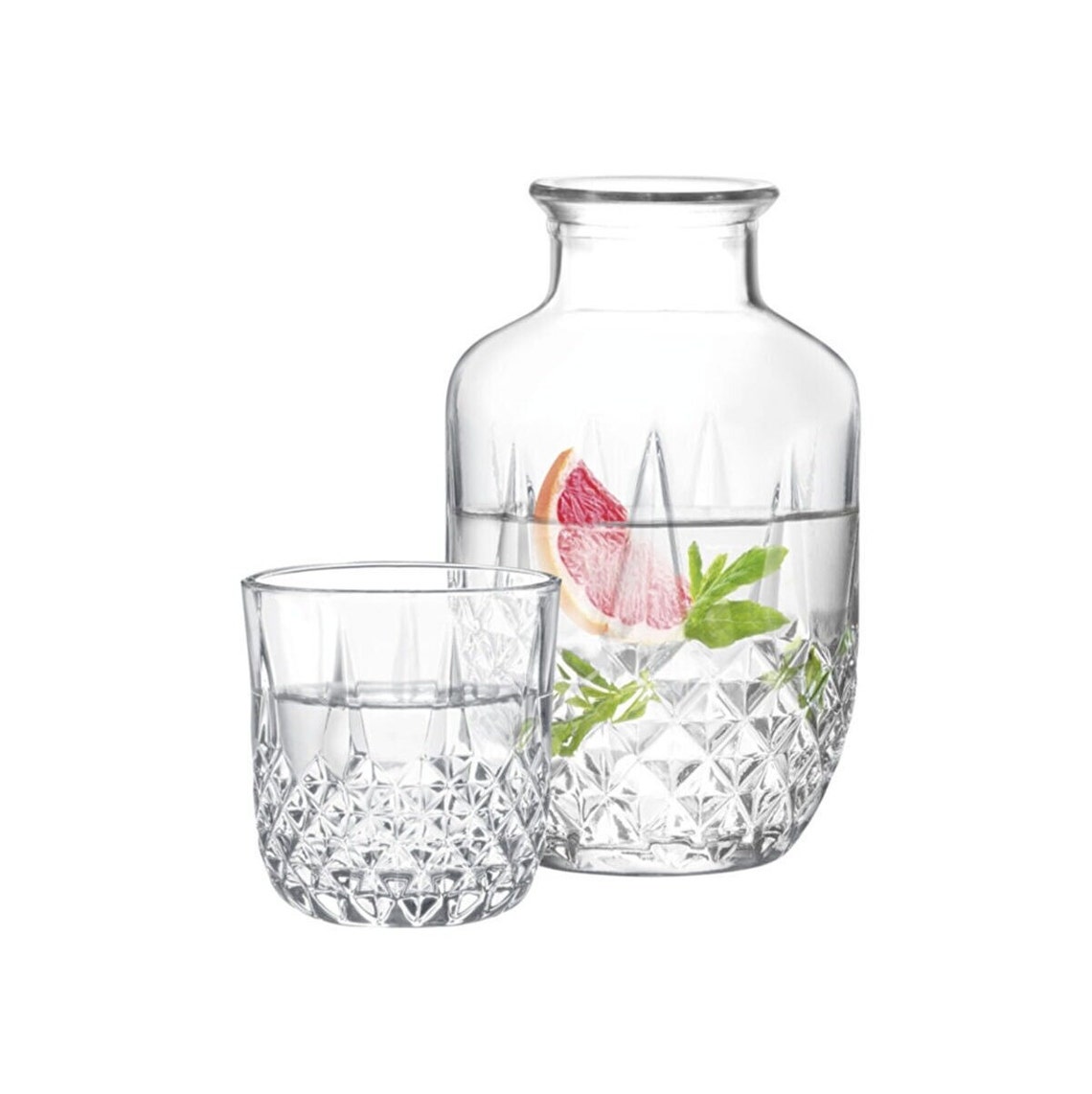 Crystal Bedside Carafe With Glass Carafe Set Carafe and Etsy