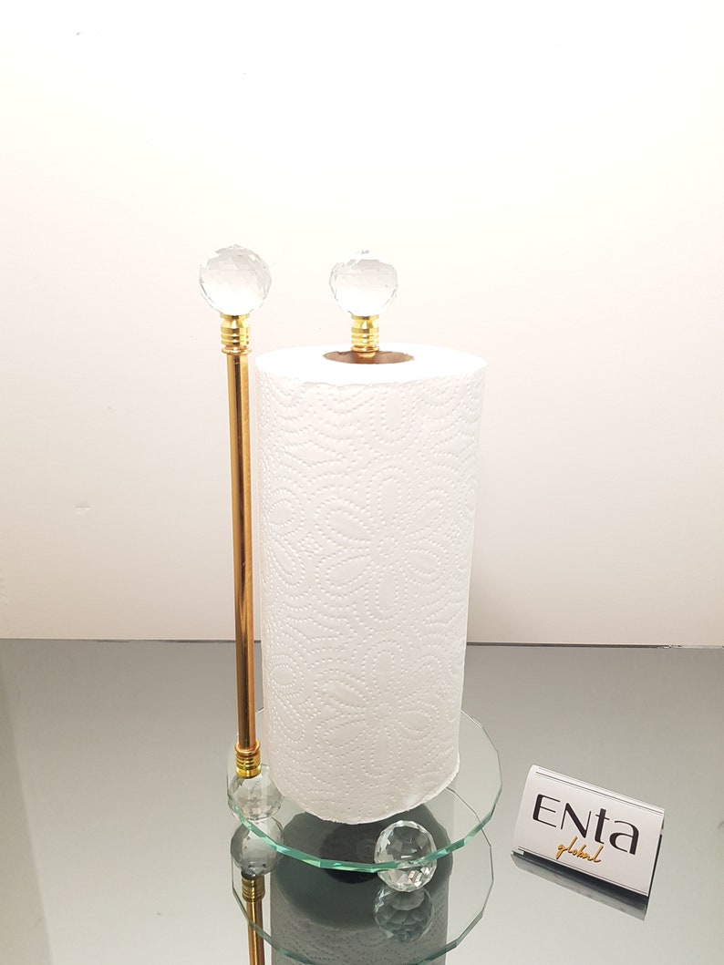 Crystal Glass Paper Towel Holder Cute Paper Towel Holder Etsy