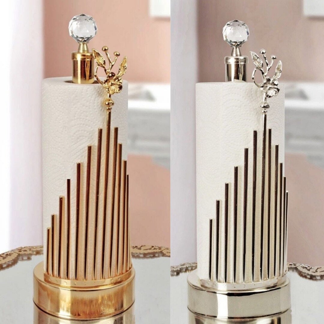 Gold Paper Towel Holder Cute Paper Towel Holder Paper Towel Etsy