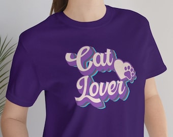 Retro Cat Lover T-Shirt, Gift for Cat Lovers