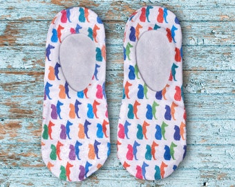 Cat Socks Dog Socks No Show Socks Grips Cute Socks Fun Socks Cozy Socks Pilates Yoga Casual Socks Soft Socks Cat And Dog Socks