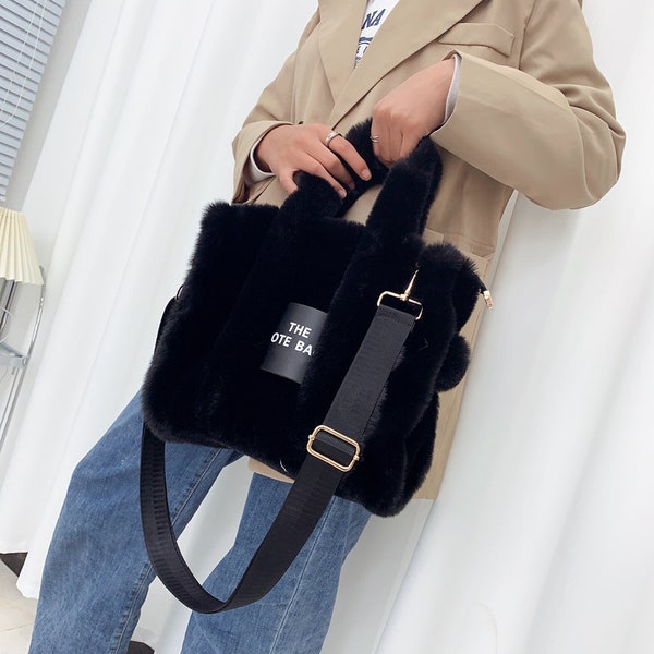 The Tote Bag - sac à main en fausse fourrure