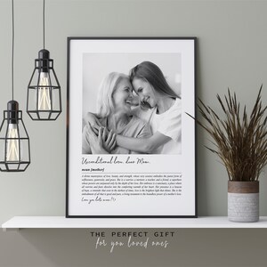 Custom Gift for Mothers, Photo Personalized Mom Definition Poster for Mom, Expecting Mom Gift, Custom Birthday Poster Gift for Mother