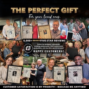 30th Birthday Personalized Newspaper Poster, Back in 1996, Gift for Men or Women