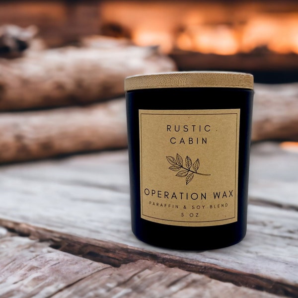 Rustic Cabin Wood Wick Candle