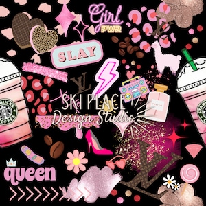 Boujee Valentines seamless file, girly seamless, inspired by pattern, Starbucks, leopard, VSCO