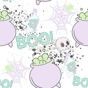 Halloween Seamless, Girly Halloween Seamless Pattern, Boo seamless pattern, Spooky Seamless pattern, gender neutral Halloween seamless