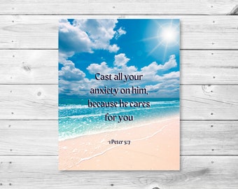 1 Peter 5 7 - Etsy