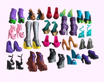 Choose Your Own Monster High Shoes Mattel Mh Replacement Doll Heels Boots Slippers for Collecting or OOAK Used As-Is Pairs Sold Separately