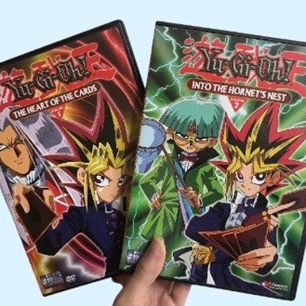 Set of 2 Vintage Yu-Gi-Oh! DVDs | Heart of the Cards & Into the Hornet's Nest 6 Episodes on DVD *Preowned - See Description*