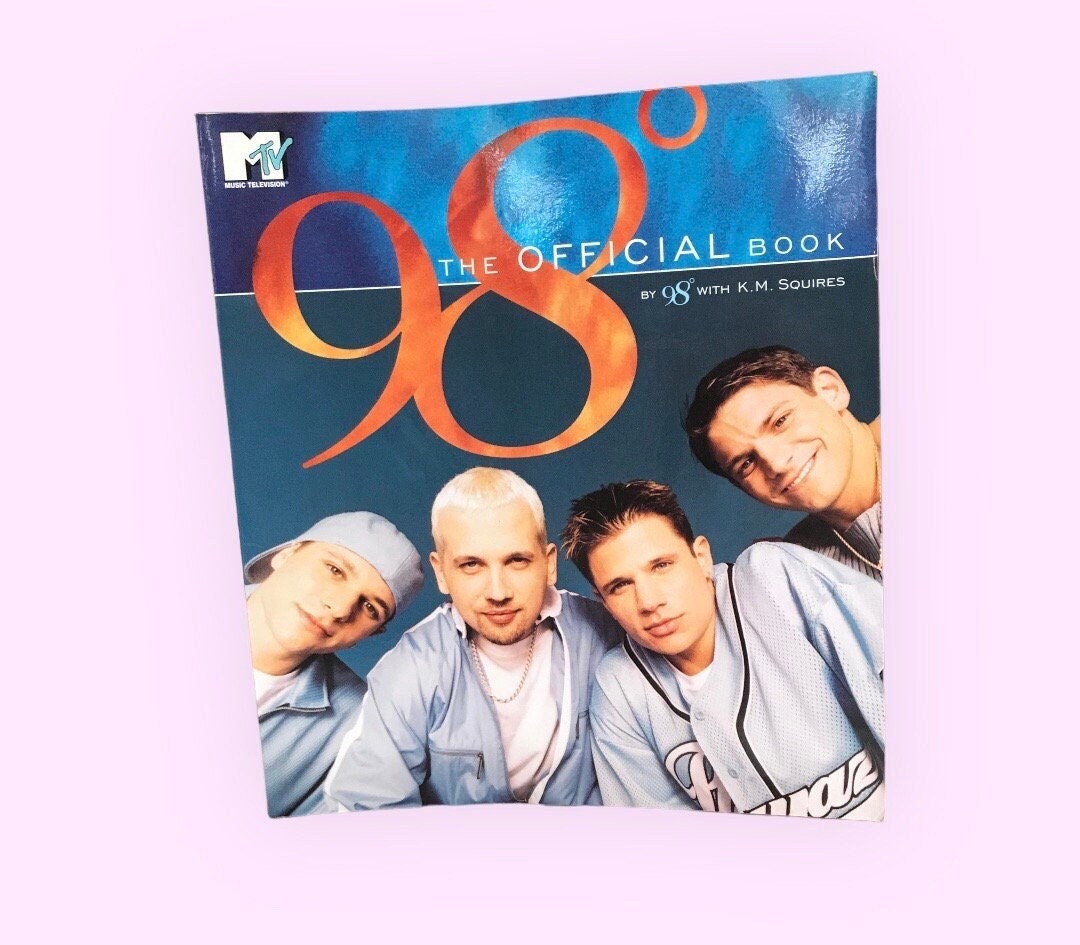 Vintage 98 Degrees the Official Book 1999 MTV Softcover 90s Boy Band Book  by K.M Squires vintage Condition See Description 