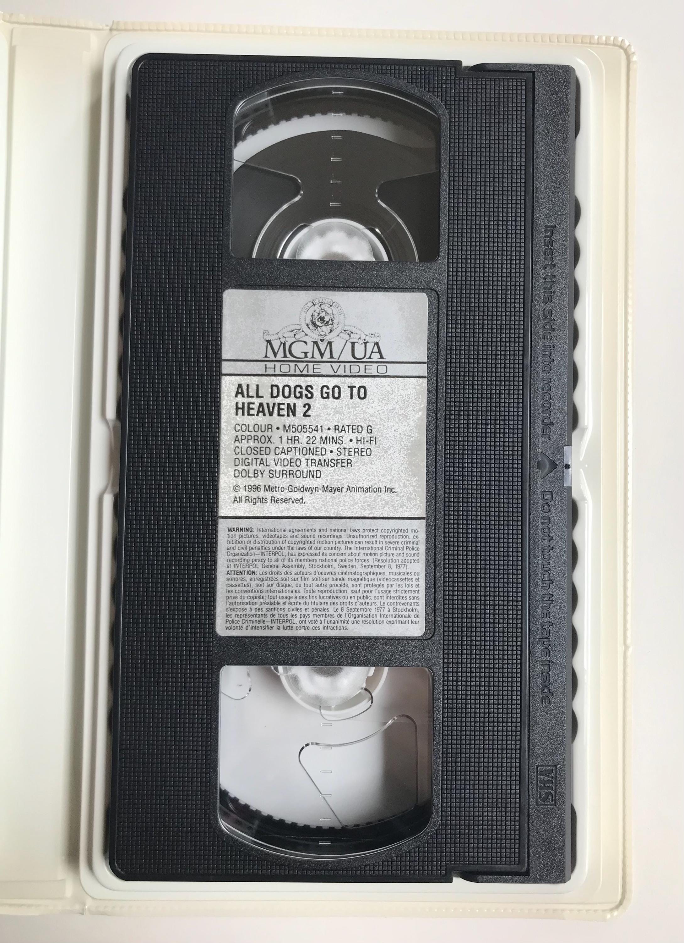 All Dogs Go to Heaven VHS Movies 1990s Don Bluth ADGTH 1 & 2 Video ...