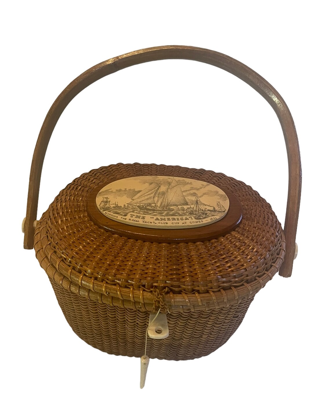 Farnum Nantucket Basket Creel Handbag Etsy