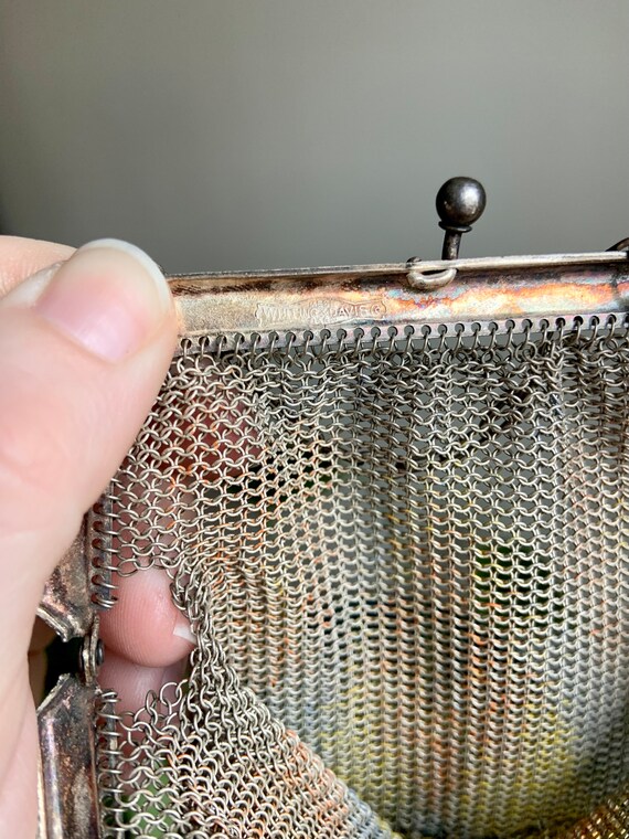 Whiting and Davis sterling silver mesh bag - image 2