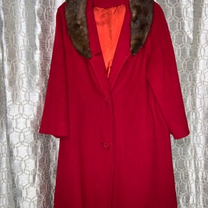 Vintage wool and mink coat
