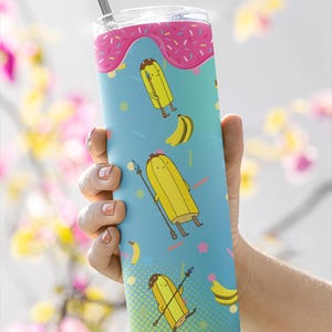 Envoltório digital de sublimação de colagem de guardas de banana, Hora de Aventura, envoltório de 20 oz PNG
