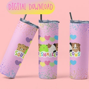 Cute Popular Plushies Squishmallows Tumbler Wrap | Digital Download | 20 oz