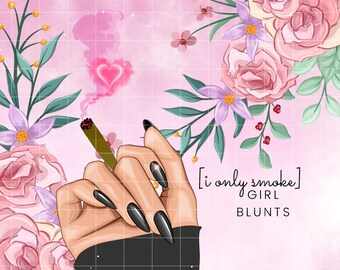 Ich rauche nur Mädchen Blunts, Sublimation, digitaler Download, 20 Unzen Tumbler Wrap, Weed Tumbler