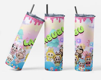 Labubu THE Monsters, Labubu Popmart, 20 Unzen Skinny Digital Wrap, Sublimation, Die Monster - Digitaler Download-Labubu & the Gang