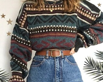 Vintage Sweaters Women Oversized Thicken Knitwear BF Unisex - Etsy Canada