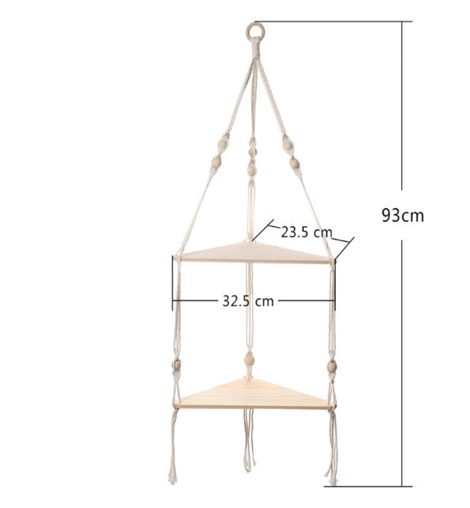 Triangle Shelves Wall Decor Macrame Wall Shelf Boho Home Decor Etsy