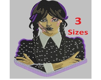 Wednesday addams custom digitized file for embroidery