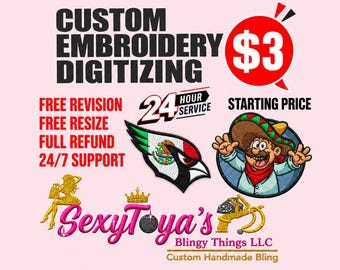 Custom Embroidery Digitizing Service: DST, PES File