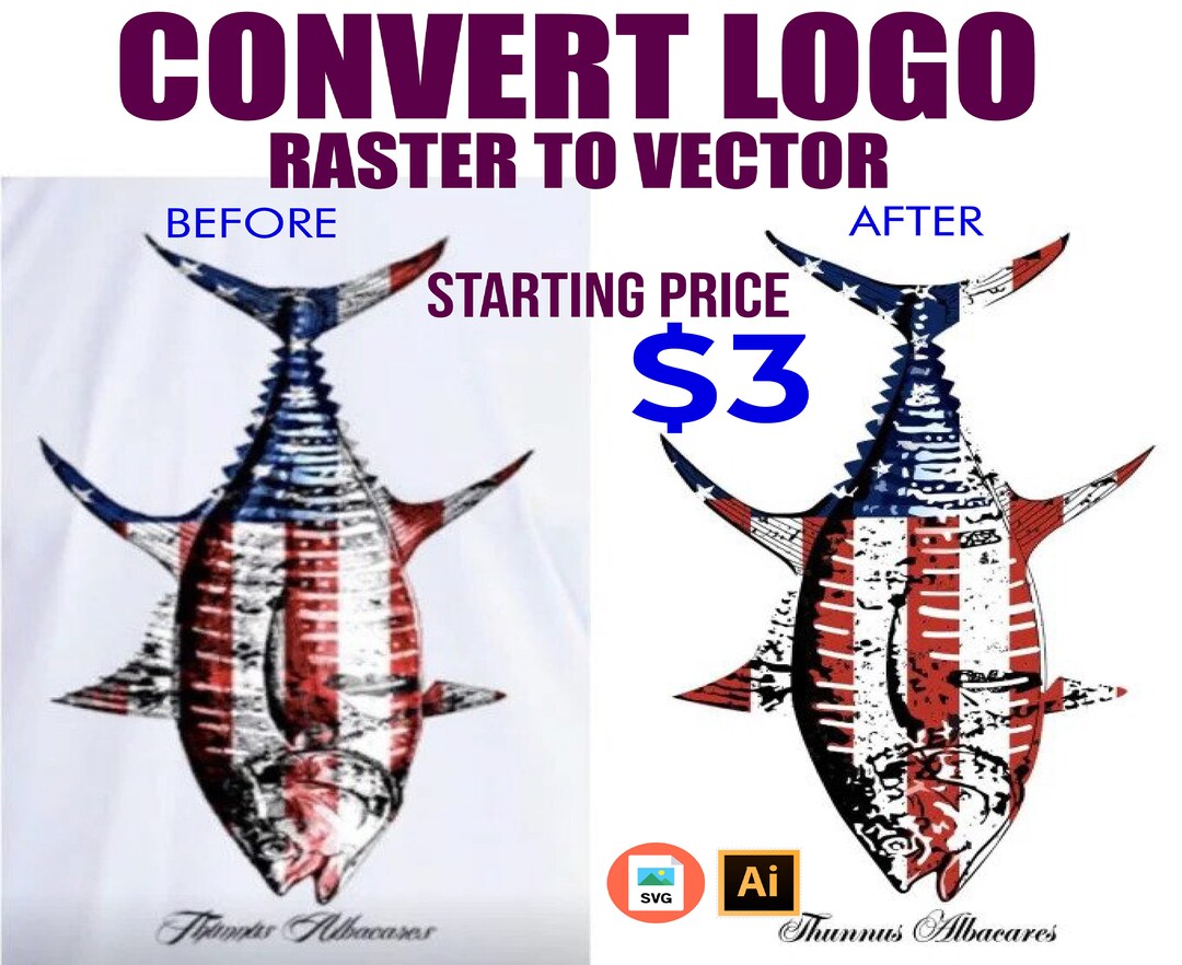 Custom Image to Vector Conversion: SVG, EPS, AI Files - Etsy