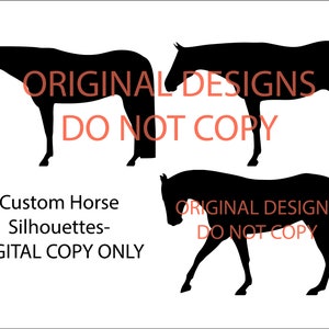 Custom Horse Profile Silhouette- DIGITAL COPY ONLY