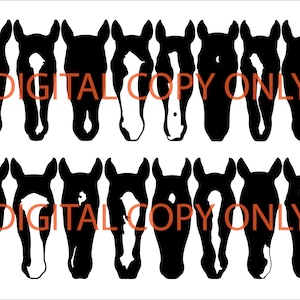 Custom Horse Face Silhouette- DIGITAL COPY ONLY