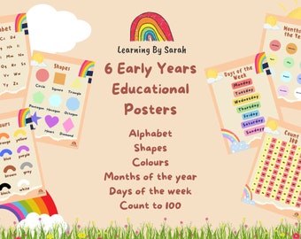 6 Cartazes Educacionais para os Primeiros Anos - Download digital
