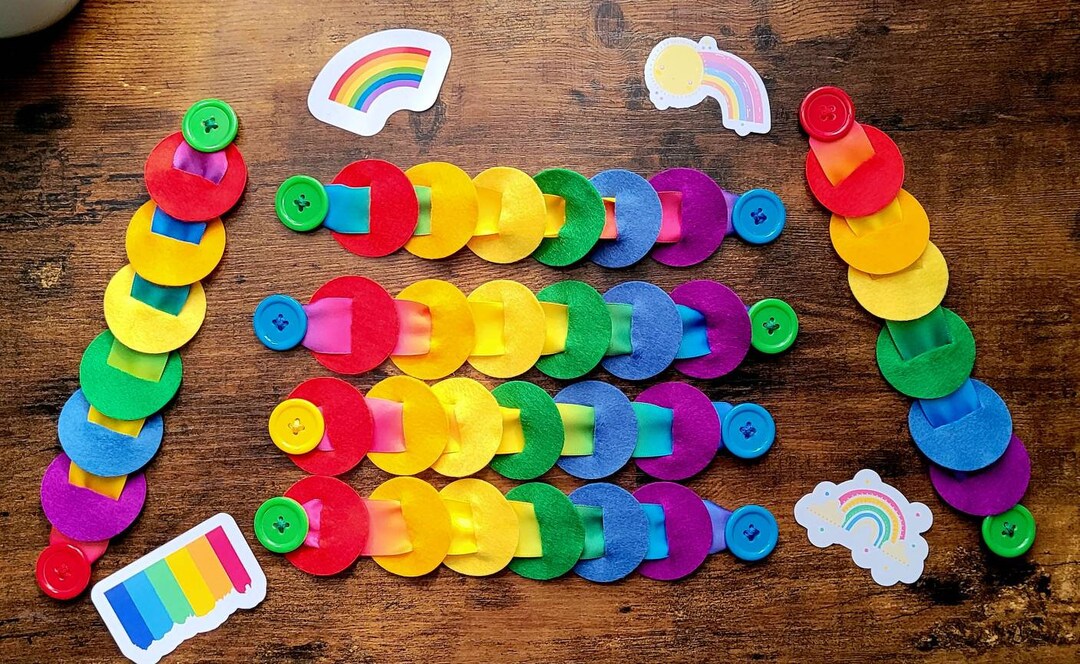 Button Threading Fine Motor Activity - Etsy UK