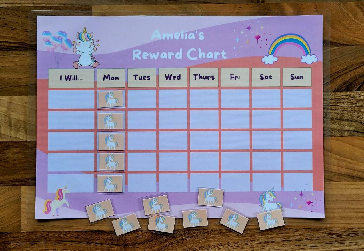 Childrens Reward Chart Etsy UK