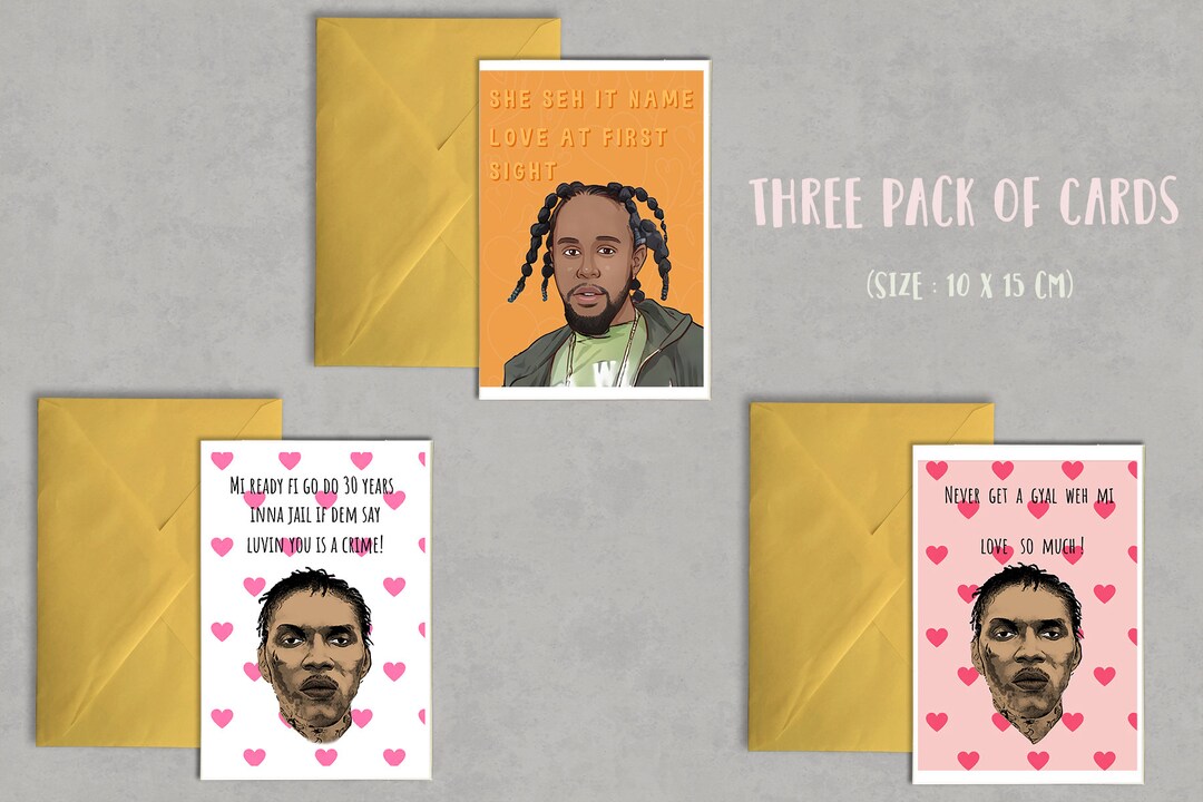 Jamaican Birthday Card Set Funny Birthday Cards Melanin Etsy