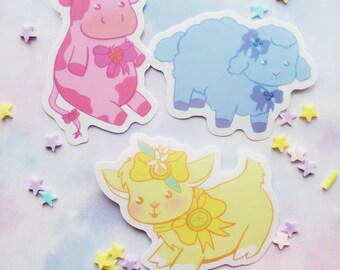 Fruity animals sticker set