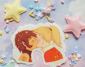 Catradora kiss transparent sticker