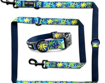 Palm Beach Set - Multifunktionsleine und Halsband - Gepolstert