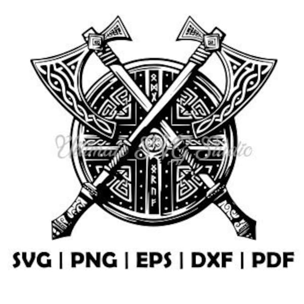 Viking Svg - Shield Svg - Axe Svg - Odin Svg - Norse svg - Celtic svg - SVG eps DXF Commercial License