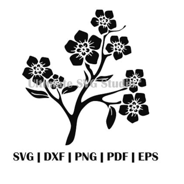 Forget me not SVG - Flower svg - Floral print svg - Digital Svg Eps Dxf Png for vinyl, t shirts - Commercial License