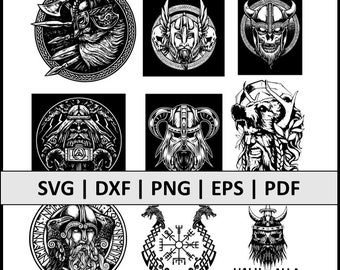 Viking Gods Svg - Thor Svg - Odin Svg - Norse Gods svg - Celtic svg - SVG eps DXF Commercial License