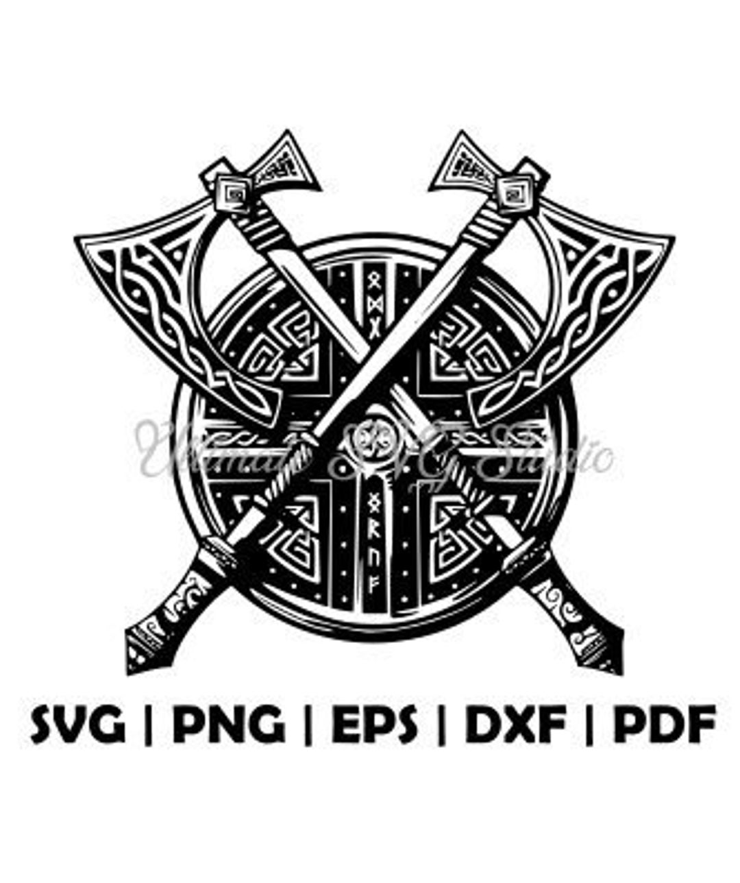 Viking Svg Shield Svg Axe Svg Odin Svg Norse Svg Celtic Svg SVG Eps DXF ...