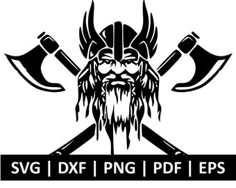 Viking Svg - Skull Svg - Beard Svg - Odin Svg - Norse svg - Celtic svg - SVG eps DXF Commercial License