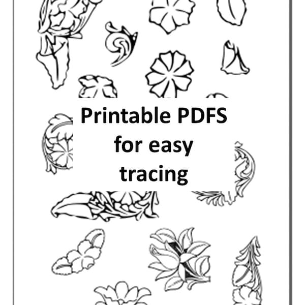 Sheridan Style Forms for Tooling - Leather tooling patterns - Western Svg Bundle - Sheridan svg - Rose svg - SVG eps DXF Commercial License