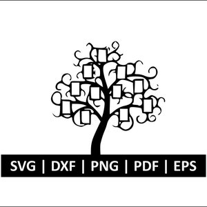 Family Tree SVG - 11 Member Tree svg - Tree of Life svg - Monogram Tree - Digital Svg Eps Dxf Png - Commercial License