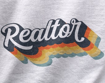 T-shirt pour agent immobilier, cadeau pour agent immobilier, style rétro